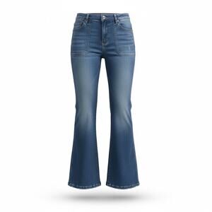 Lucky Brand 12/31 A Women’s Flare Jeans Light Wash High Rise Patch Pocket Boho